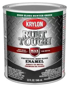 K09714008 Krylon Rust Tough Oil-based Gloss Control Enamel Hunter Green 1 Qt