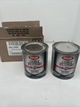 K09716008 Krylon 2 Rust Tough Oil-based Gloss Control Enamel Gray 1 Qt