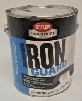 K11001201flat Krylon K1101201 Industrial Iron Guard Paint Black 1 Gallon
