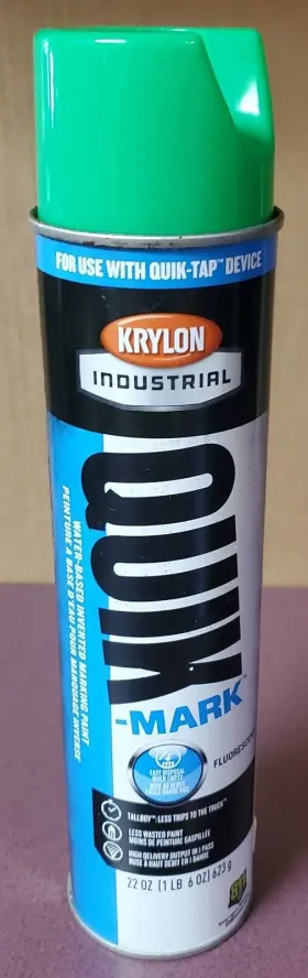 Qt0363000 Krylon New Industrial Quik-mark Fluorescent Green Paint Tallboy 22oz Free Ship