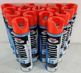 Qt0365000 Krylon Marking Paint Quik-mark Water-based Inverted 22oz Fluorescnt Orang 17