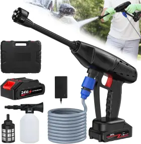 Sq-222 Kusakyo Cordless Pressure Washer Battery Powered 24vh Power Black
