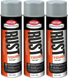 Asa-49 Kyrlon 724504208792 3 Krylon Industrial Rust Tough 208790 Meter Gray Utili-coat 15oz Cans
