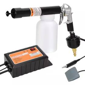 Laifucam 726084233492 2 Powder Cup Gravity Feed Electrostatic Coating Spray Gun Kit Dual Voltag