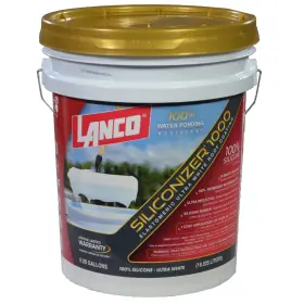 Rc-1062 Lanco Siliconizer 1000 High Solid 100% Silicone Roof Coating White 5 Gallons