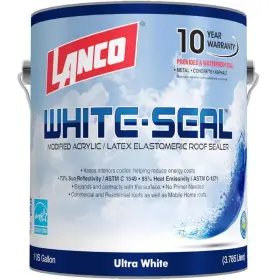 Rc8654 Lanco White-seal 1 Gal. Acrylic Elastomeric White Reflective Roof Sealer