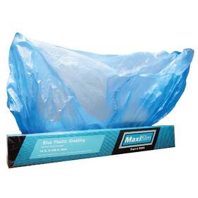 Lauco B08v6qzqzg Maxifilm 16ft X 350ft Blue Masking Plastic Sheeting 8 Micron Cover Paint Auto Wa