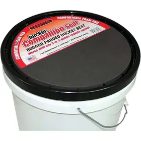Ld7gbcbk012 Leaktite Padded Bucket Seat Lid For 3.5 And 5 Gal. Pails Black