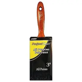 11233 Linzer Latex Paint Brush 11/16 In Thick 3 Trim Polyester Walnut Wood Handle