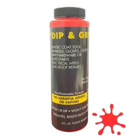 Liquid Leather 638827052768 Dip And Grip Red Rubberized Plastic Coating Hand Tool Auto Parts Broken Wires