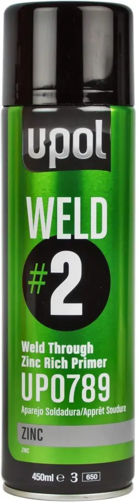 Weld-2 Ltd 445046633639 Upol Weld/al 450ml Zinc Rich Primer - Grey/green