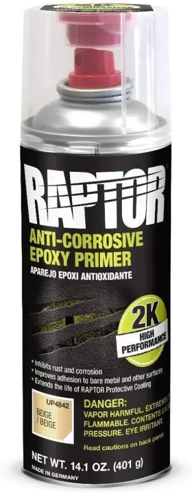 Up4842 Ltd Raptor Beige Anti-corrosive Epoxy Primer 2k Aerosol 14.1 Oz 7d-3 Cubic