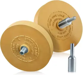 Cy-444-2 Luckyguard 2 Pack Decal Remover Eraser Wheel Rubber For Drill Solid