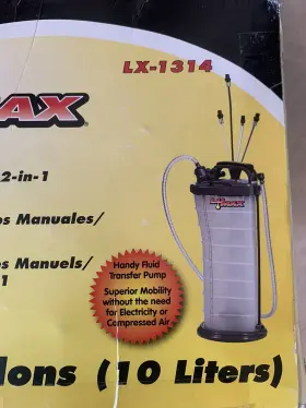 Lx-1314 Lumax New Old Stock -manual/pneumatic 2-in-1 Fluid Extractor 2.6g 10l