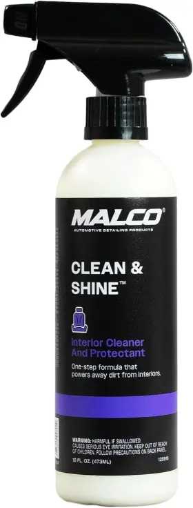 125916 Malco Clean And Shine Interior Car Cleaner Dressing 16 Fl Oz Pack Of 1