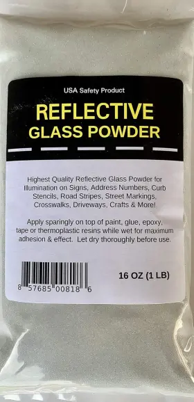 Marktiva 445017764775 Reflective Glass Powder 1 Lb Bag For Road Marking Curb Paint Traffic
