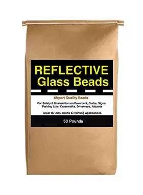 Marktiva Rgb50lb Reflective Glass Beads 50 Lb Bag For Traffic Paint Road Marking Curb Pa Inch