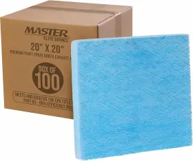 Master Airbrush 840234514597 Elite Premium Paint Spray Booth Exhaust Filter Pad 20 Inch X Box Of 100