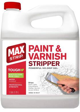Max Strip B07wx2l4hv Pro-strength 1 Gal Gel Paint And Varnish Stripper - No Methylene Chlorid