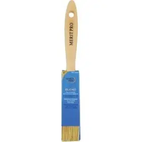 00031 Merit Pro 757817993239 1 Inch White China Bristle Polyester Beavertail Brush 12 Pack