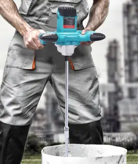 2100w Meticuloso 887660582714 Portable Concrete Mixer 110v Handheld 6 Gears For Thinset Plaster Grout