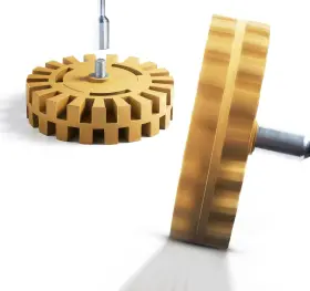 Md-501 Mido Professional Abrasive Eraser Wheel Decal Remover 3.94 X 1.62 Inch Rubber Yellow