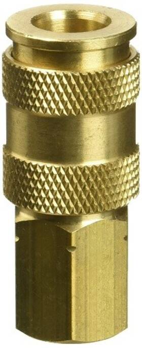 Milton Industries 764 5pack 764 Hi-flo V-style Fta M Vft 1/4 Inch Fnpt Brass Body - 5ea