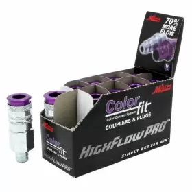 765vc Milton Industries Colorfit V-style Pneumatic Coupler Purple Pack Of 30 Pcs