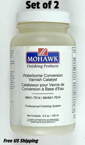 M641-7014 Mohawk Waterborne Conversion Varnish Catalyst Industrial Use 6.5 Oz Set Of 2