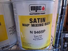 Mpc N-946sp N946sp Acrylic Polyurethane Satin Brigh Red Paint Steel Cncrte Needs Catalyt