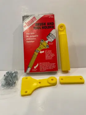 0650 Mr. Longarm Paint Brush And Adjustable Tool Holder Adapter Yellow 9 Inch Length 2-pk