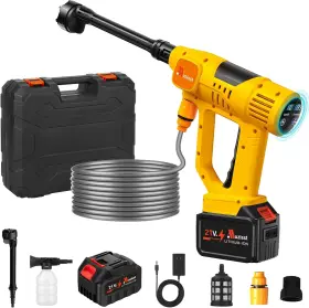 Mu2502 Muzisst 2025 Upgrade Cordless Pressure Washer 900psi Battery Powered Yellow