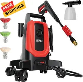 Et2501 Mzk Electric Pressure Washer 3.0gpm Power With 360 Lockable Red