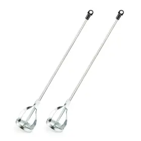 Navaris 063004424773 2x Zinc Plated Paint Mixer For Drill - Heavy Duty Plaster And Mixing Pa