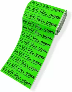 Tm-185-g-300 Nbtool Window Tint Tools 300pcs Inch Do Not Roll Down Stickers Car 12.5 X 2.5cm Green