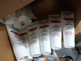 1060 Nelson Paint 703212898006 6 Tubes Nel-script Tube Marker White Oz