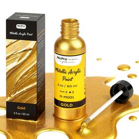 Nicpro Mg1138 Universal Touch Up Paint Kit Gold Leaf Metallic Finish Restoration