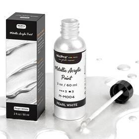 Nicpro Mg1270 Metallic Pearl White Paint For Universal Acrylic Surface Professional Base
