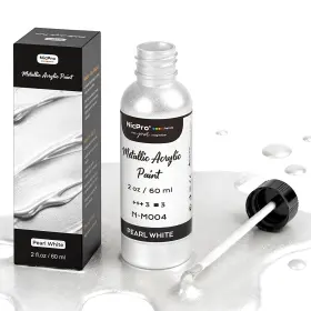 Mg1270 Nicpro Metallic Pearl White Paint For Universal Acrylic Surface Professional Base
