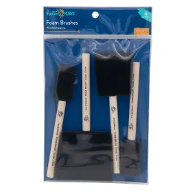 Hh-655858237 No 6 Pack Variety Craft Black Foam Brush 4pc Set Adult Teens