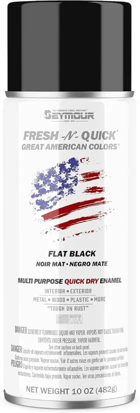 Of Sycamore 744759084903 Paint 11-10 Fresh-n-quick Multi-purpose Spray Enamel Flat Black