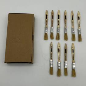 Osborn 70150 10pk Varnish Paint Brush Bristle Wood 1/2 Bs X 1/4 Inch Th 1-3/4 Trm