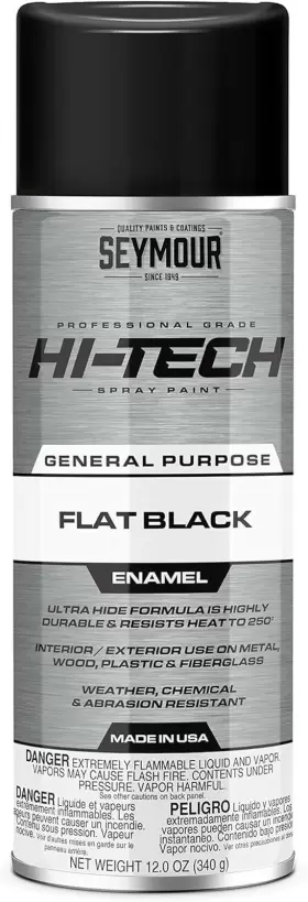 16-133 Paint Hi-tech Enamels Spray Flat Black