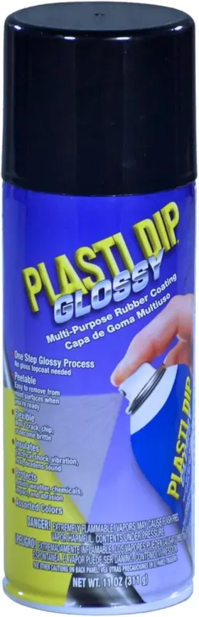 Performance Corvettes 313017088030 Plasti Dip Glossy Black Spray 11 Oz For Automotive Enthusiasts Flexible Glos