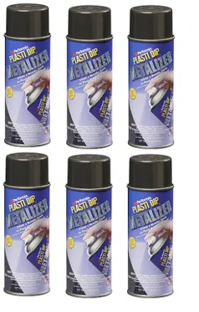 11287 Performix 6pack Plasti Dip Graphite Metalizer Rubber Spray 6 Pack