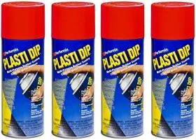 Performix 711181048636 4 Pack Mulit-purpose Rubber Coating Spray Red 11oz Aerosol