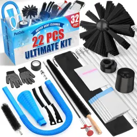 B0cjjd94jz Petode 32ft Dryer Vent Cleaner Kit - Lint Remover Brush Vacuum Hose Attachment