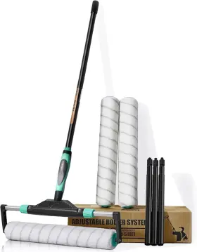 Rs018-1 Pinstone 10pcs Large Paint Roller Kit 12 Inch -18 Adjustable Black And Green