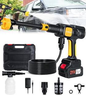 Pircaath Lh S03 Washer Cordless Pressure Washer 600psi Portable Power With 6-in-1 Yellow