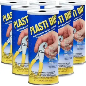 Plasti Dip 313107787744 Black 14.5oz Can 6 Pack Multi-purpose Rubber Coating Peelable